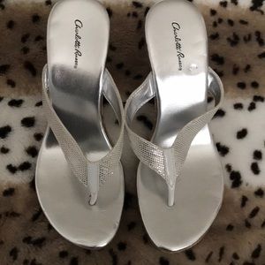 Charlotte Russe wedges silver